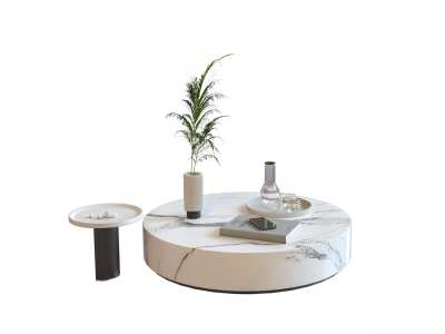 现代茶几3D模型下载